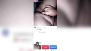 Hot Mexican girl masturbates and helps me cum (no sound)