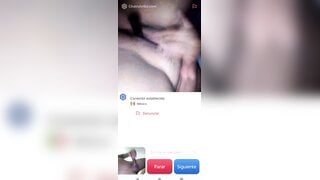 Hot Mexican girl masturbates and helps me cum (no sound)