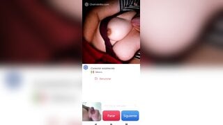 Hot Mexican girl masturbates and helps me cum a big load ( no sound )