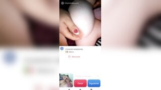 Hot Mexican girl masturbates and helps me cum a big load ( no sound )
