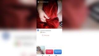 Hot Mexican girl masturbates and helps me cum a big load ( no sound )