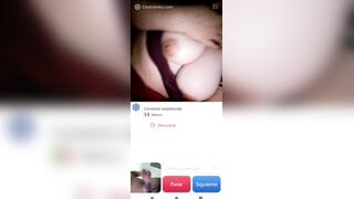 Hot Mexican girl masturbates and helps me cum a big load ( no sound )