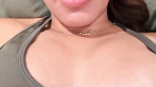 Flingster hot wife spits over boobs [No sound]