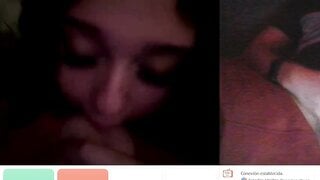 American bitch sucks her tits, GoodInCam