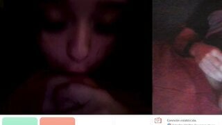 American bitch sucks her tits, GoodInCam