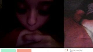 American bitch sucks her tits, GoodInCam
