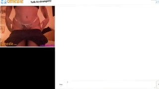 Hot girl playing on omegle
