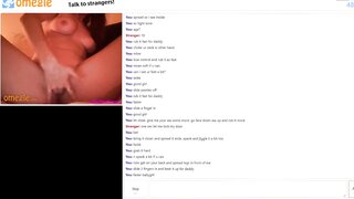 Hot girl playing on omegle