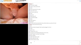 Hot girl playing on omegle