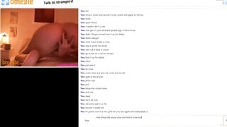 Hot girl playing on omegle