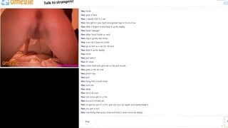 Hot girl playing on omegle
