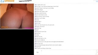 Hot girl playing on omegle