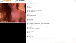Hot girl playing on omegle