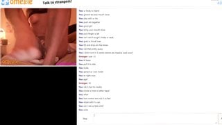 Hot girl playing on omegle
