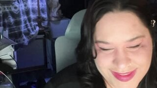 Ometv American slut flexing big tits for black cock