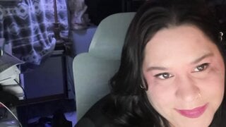 Ometv American slut flexing big tits for black cock