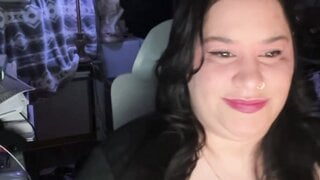 Ometv American slut flexing big tits for black cock