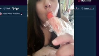 Cutie Sucks Her Popsicle For Me