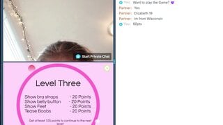 Elizabeth 19 Plays Game with Hairbrush