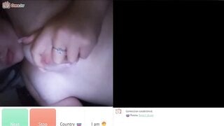 Russian chick masturbating and showing boobs
