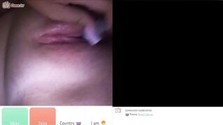 Russian chick masturbating and showing boobs