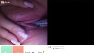 Russian chick masturbating and showing boobs