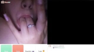 Russian chick masturbating and showing boobs