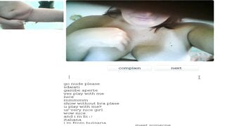 Italian Milf bates on Chatroulette