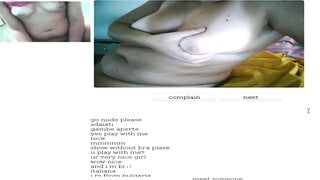 Italian Milf bates on Chatroulette