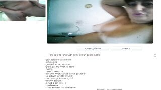 Italian Milf bates on Chatroulette