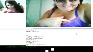 Italian Milf bates on Chatroulette