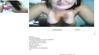 Italian Milf bates on Chatroulette
