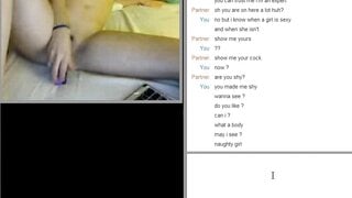 Hot brunette masturbates on Omegle