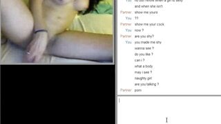 Hot brunette masturbates on Omegle