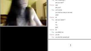 Hot brunette masturbates on Omegle