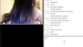 Hot brunette masturbates on Omegle