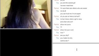 Hot brunette masturbates on Omegle