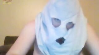 Omegle USA Chubby Girl KKK Mask Is Playing Sextoys
