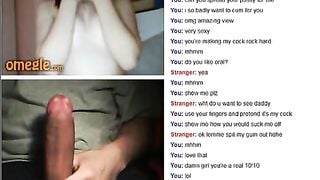 Incredibly Hot Omegle Teen Makes Daddy Cum