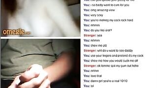 Incredibly Hot Omegle Teen Makes Daddy Cum