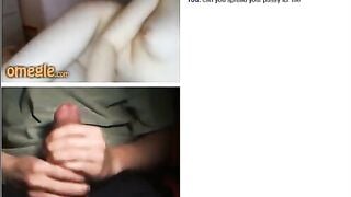 Incredibly Hot Omegle Teen Makes Daddy Cum