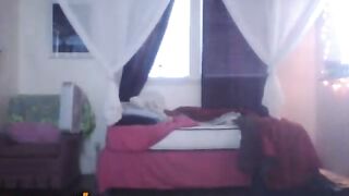 Omegle Ebony Fatty Making Her Bed Nude