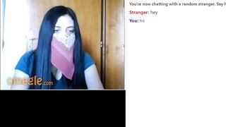 Omegle Dark Haired Teen Shows Nice Perky Tits