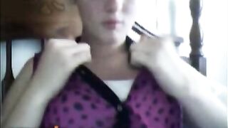 Blonde Omegle Girl Shows Her Tits