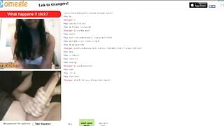 Omegle Chick Stashes A Huge Dildo In Her Ass