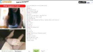 Omegle Chick Stashes A Huge Dildo In Her Ass