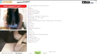 Omegle Chick Stashes A Huge Dildo In Her Ass