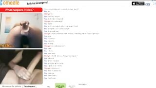 Omegle Chick Stashes A Huge Dildo In Her Ass