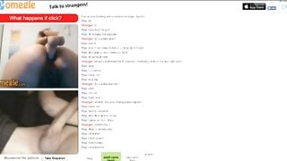 Omegle Chick Stashes A Huge Dildo In Her Ass