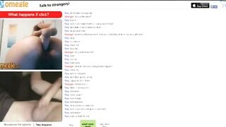 Omegle Chick Stashes A Huge Dildo In Her Ass